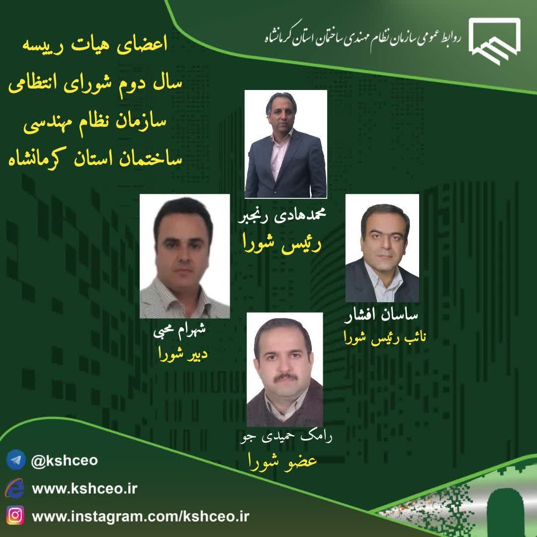 انتخابات هیئت رئیسه شورای انتظامی استان برای دوره‌های یک ساله (سال دوم و سال سوم)